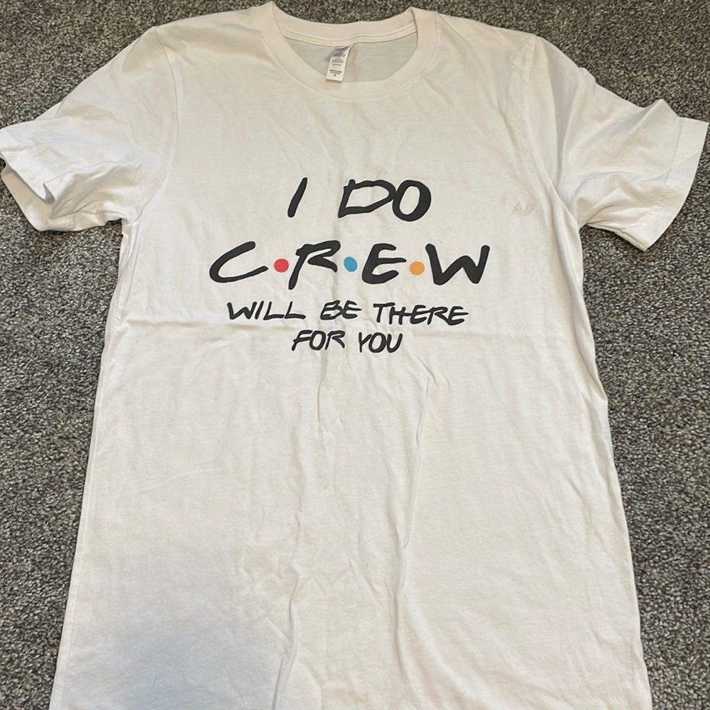 Friends themed bridal party shirt.